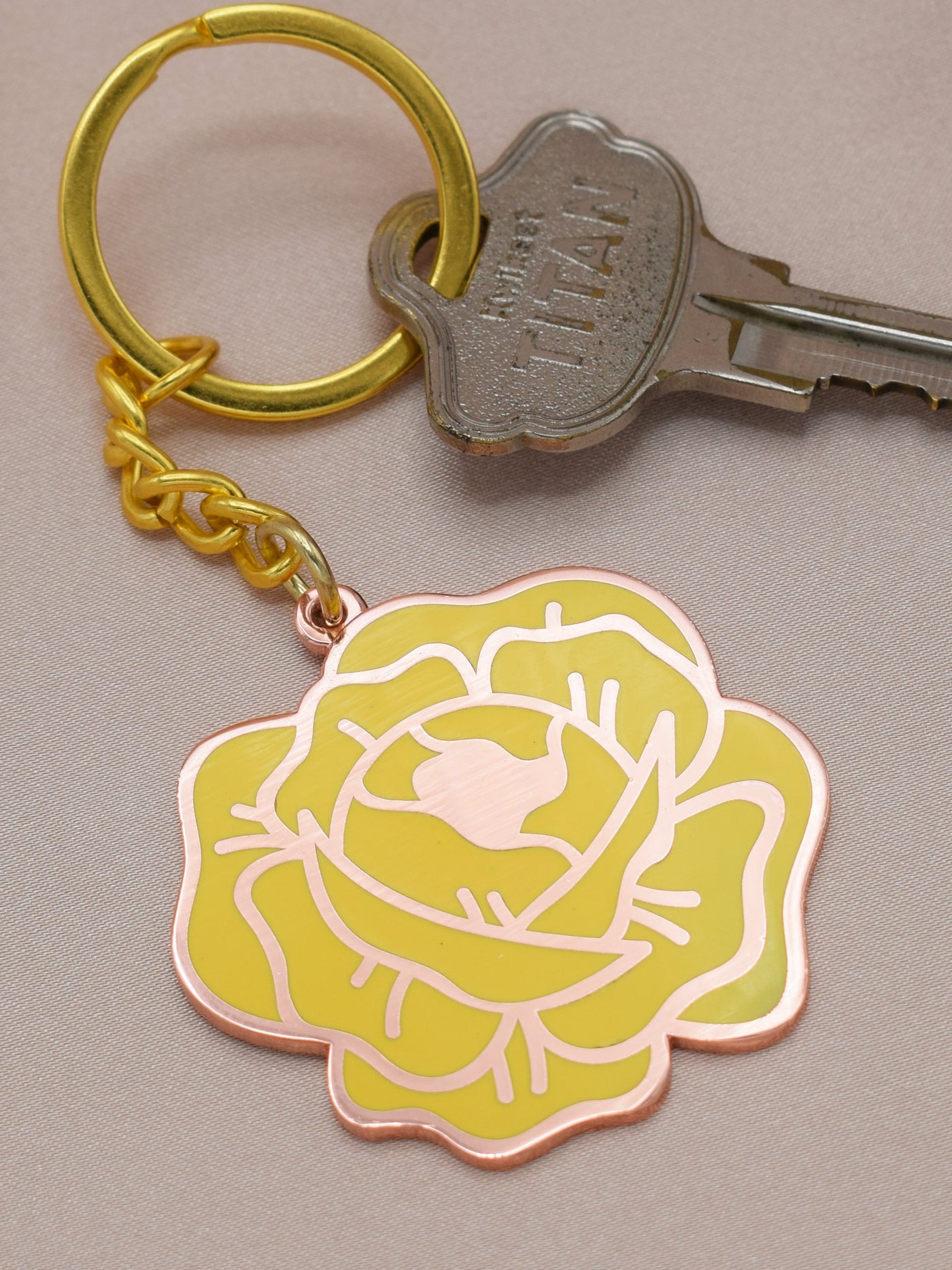 Neon Rose Flowers Keychain
