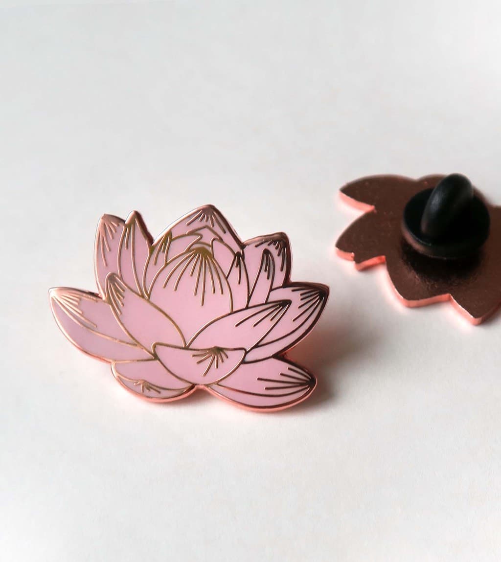 Golden Lotus Flower Pin Badge is a visual reminder - Martin Faulks