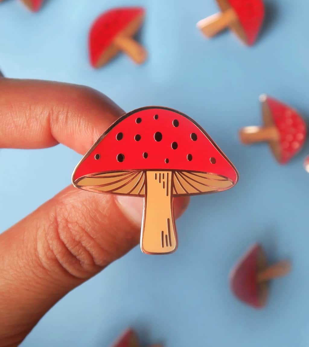 Sale Mushroom Fungi Pin