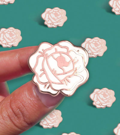 White Rose Pin